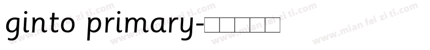 ginto primary字体转换